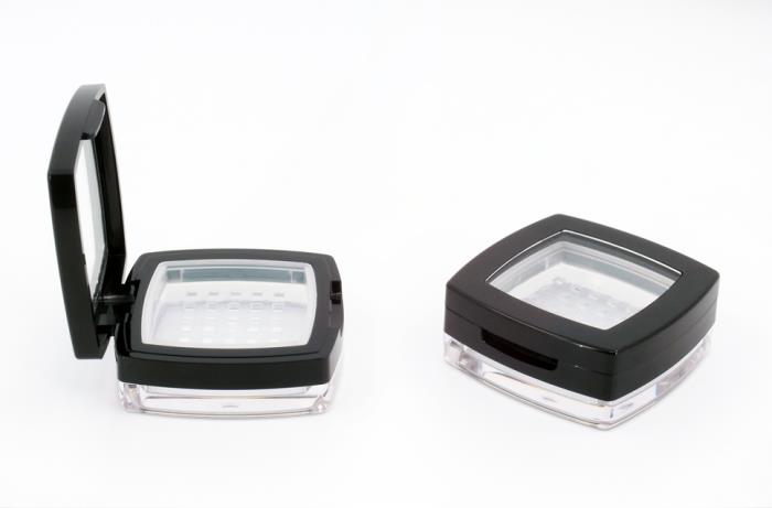Square loose powder jars